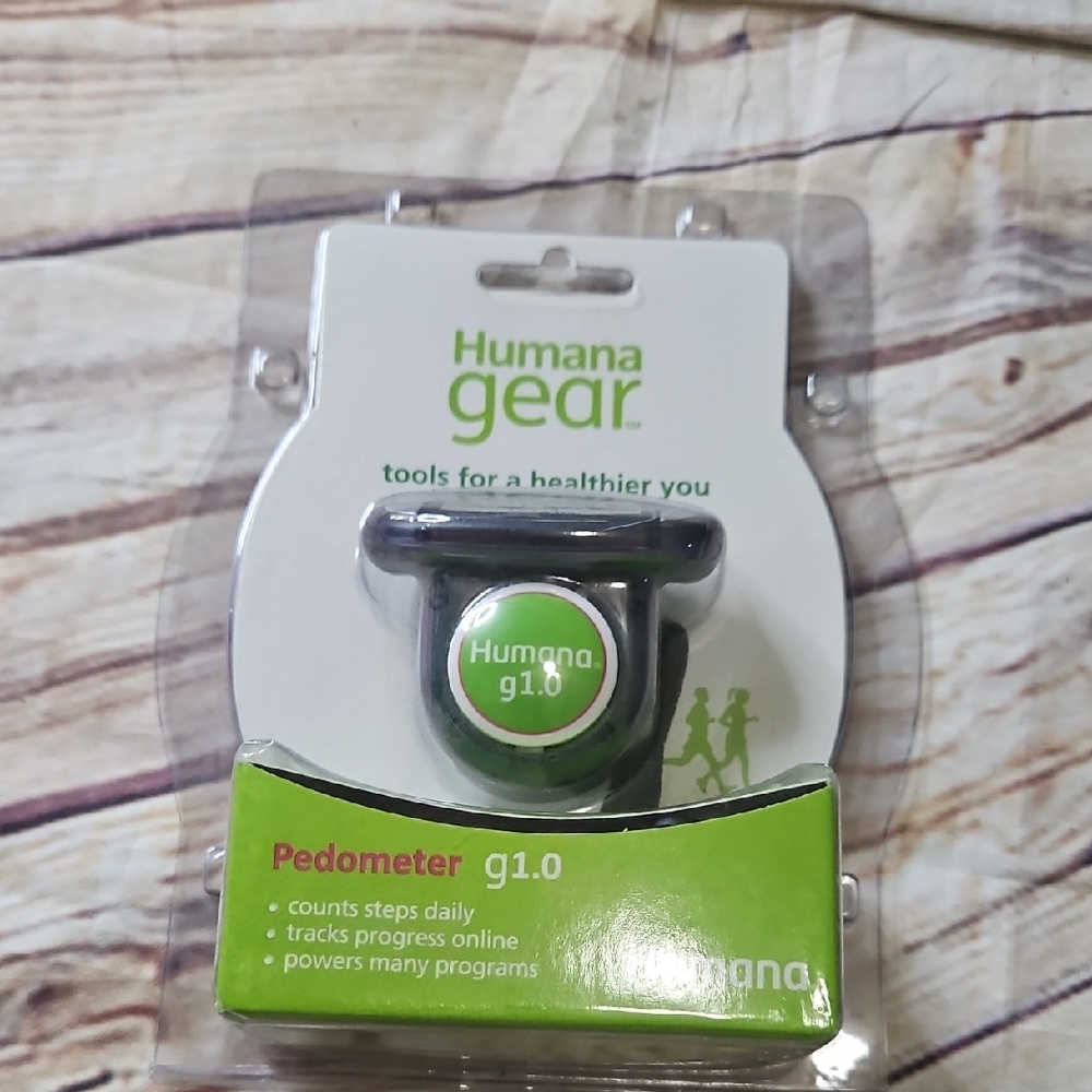 Humana Gear g1.0 Pedometer, Counts Steps Daily Tracks Progress Walk Run Jog